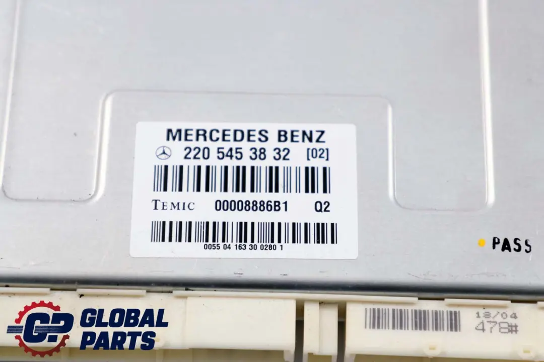 Airmatic Air Suspension Control Unit Module ECU to Mercedes S W220 with Part number A2205453832 Mercedes S W220 Airmatic Air Suspension Control Unit Module ECU - SKU A2205453832 - Part number A2205453832