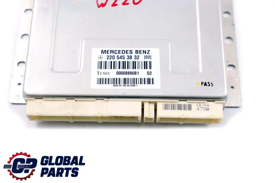 Airmatic Air Suspension Control Unit Module ECU to Mercedes S W220 with Part number A2205453832 Mercedes S W220 Airmatic Air Suspension Control Unit Module ECU - SKU A2205453832 - Part number A2205453832