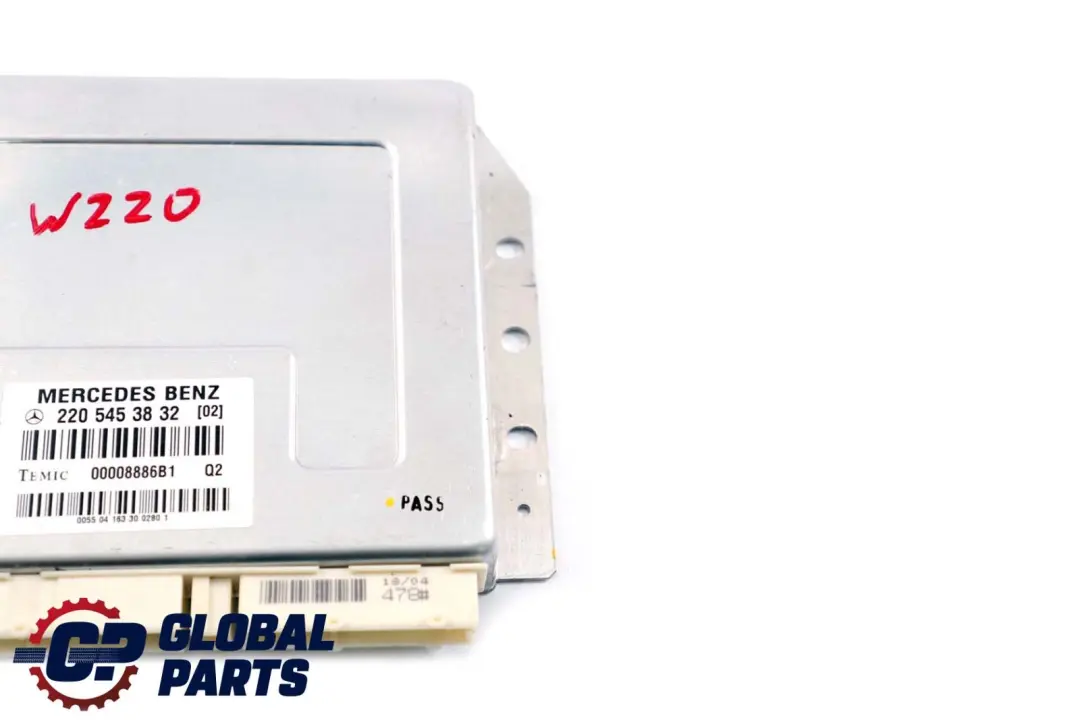 Airmatic Air Suspension Control Unit Module ECU to Mercedes S W220 with Part number A2205453832 Mercedes S W220 Airmatic Air Suspension Control Unit Module ECU - SKU A2205453832 - Part number A2205453832