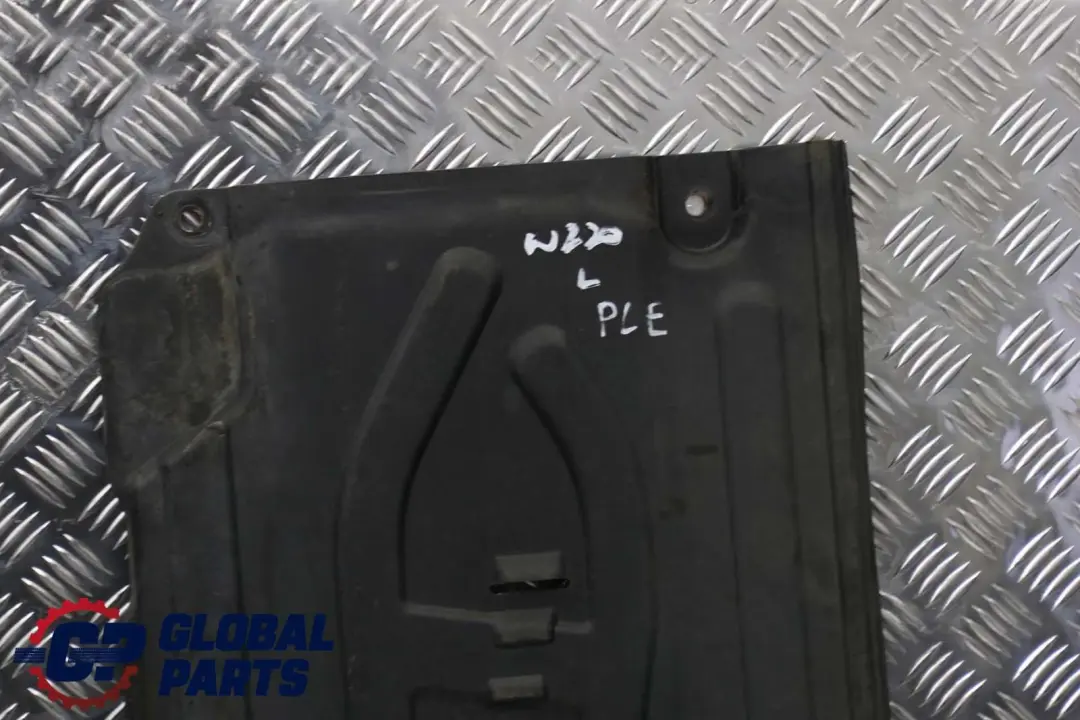 Benz S Class W220 Left N/S Underbody Underride Cover Protection Panel to Mercedes with Part number A2206190538 Mercedes Benz S Class W220 Left N/S Underbody Underride Cover Protection Panel - SKU A2206190538 - Part number A2206190538