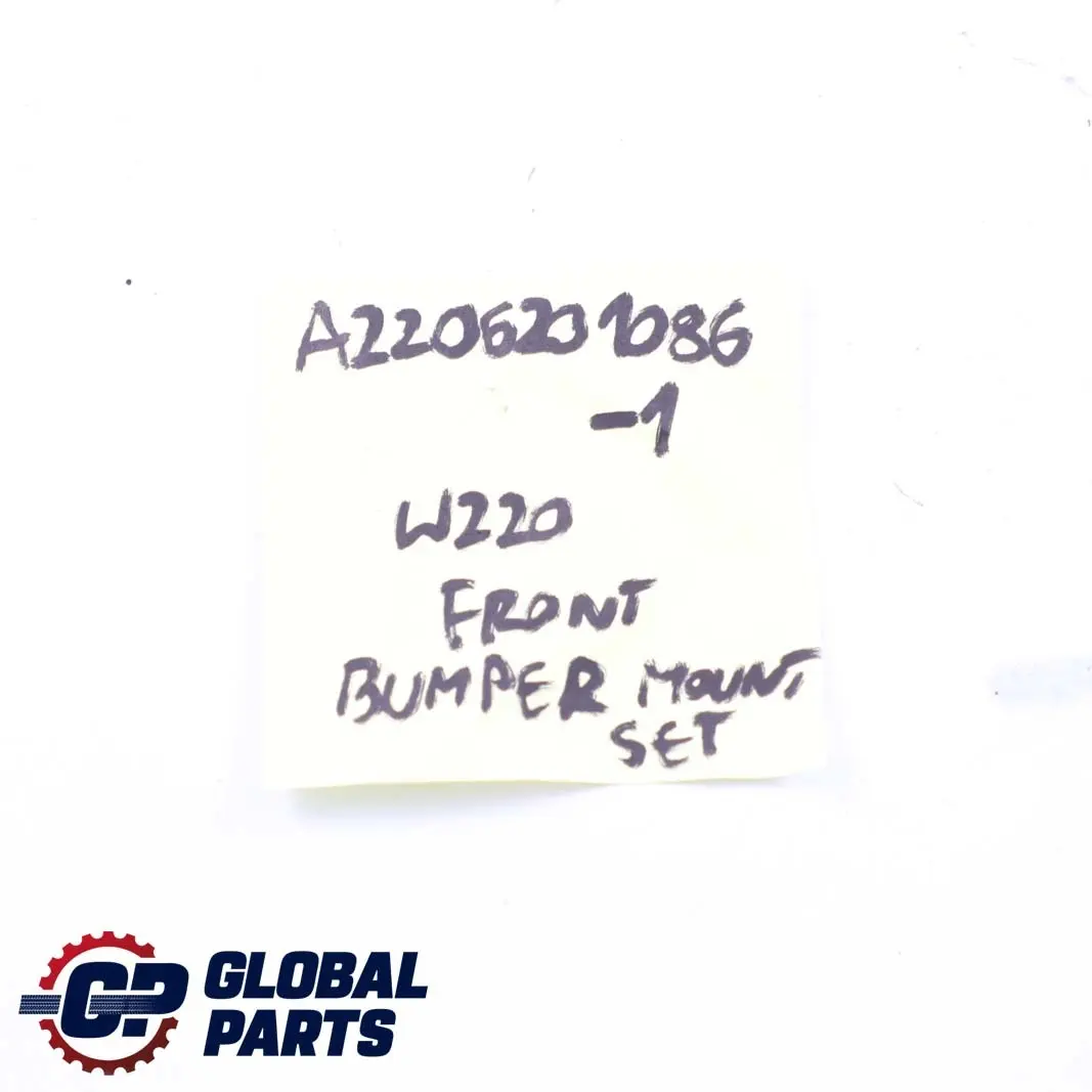 Mercedes-Benz S W220 Saloon Front Bumper Carrier Cross Member Mounts Set to with Part number A2206201086 Mercedes-Benz S W220 Saloon Front Bumper Carrier Cross Member Mounts Set - SKU A2206201086-1 - Part number A2206201086