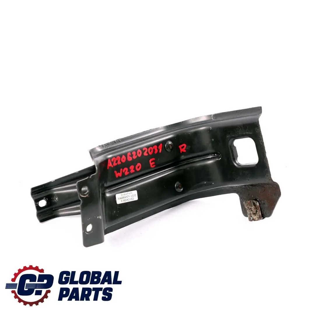 Mercedes-Benz S-Class W220 Front Right OS Slam Panel Support Holder to with Part number A2206202031 Mercedes-Benz S-Class W220 Front Right OS Slam Panel Support Holder - SKU A2206202031 - Part number A2206202031