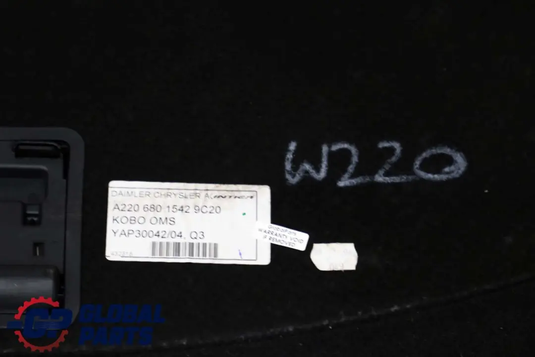 Mercedes-Benz S-Klasse W220 Kofferraumboden Ladeboden Schwarz für  mit Teilenummer A2206801542  Mercedes-Benz S-Klasse W220 Kofferraumboden Ladeboden Schwarz - SKU A2206801542 - Teilenummer A2206801542