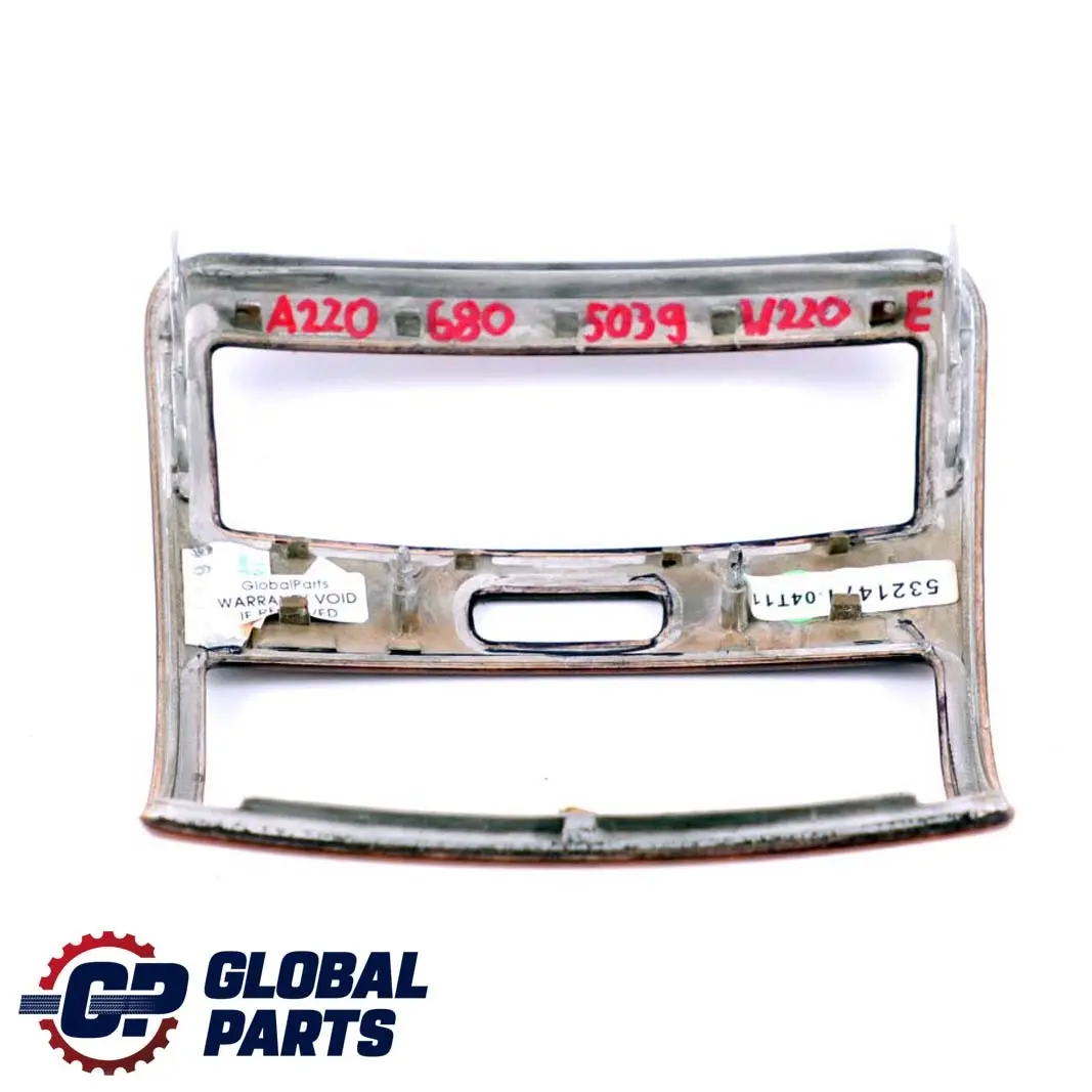 Mercedes-Benz S W220 Center Console Rear Trim Frame Cover Wood - SKU A2206805039 - Part number A2206805039