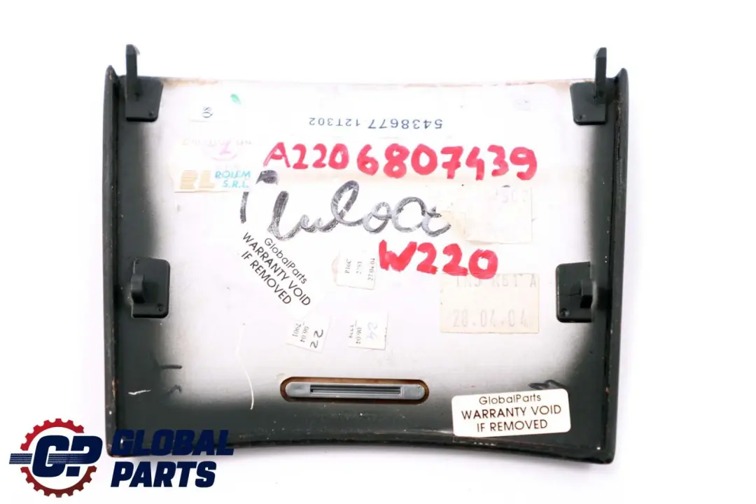 Mercedes-Benz S-Class W220 Centre Console Front Ashtray Tray Wood to with Part number A2206807439 Mercedes-Benz S-Class W220 Centre Console Front Ashtray Tray Wood - SKU A2206807439 - Part number A2206807439