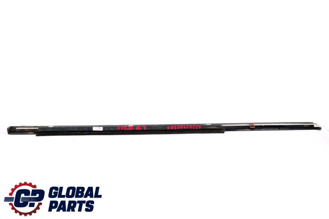 Mercedes-Benz S-Class W220 Rear Left Door N/S Weatherstrip Trim Strip to with Part number A2206900380 Mercedes-Benz S-Class W220 Rear Left Door N/S Weatherstrip Trim Strip - SKU A2206900380 - Part number A2206900380