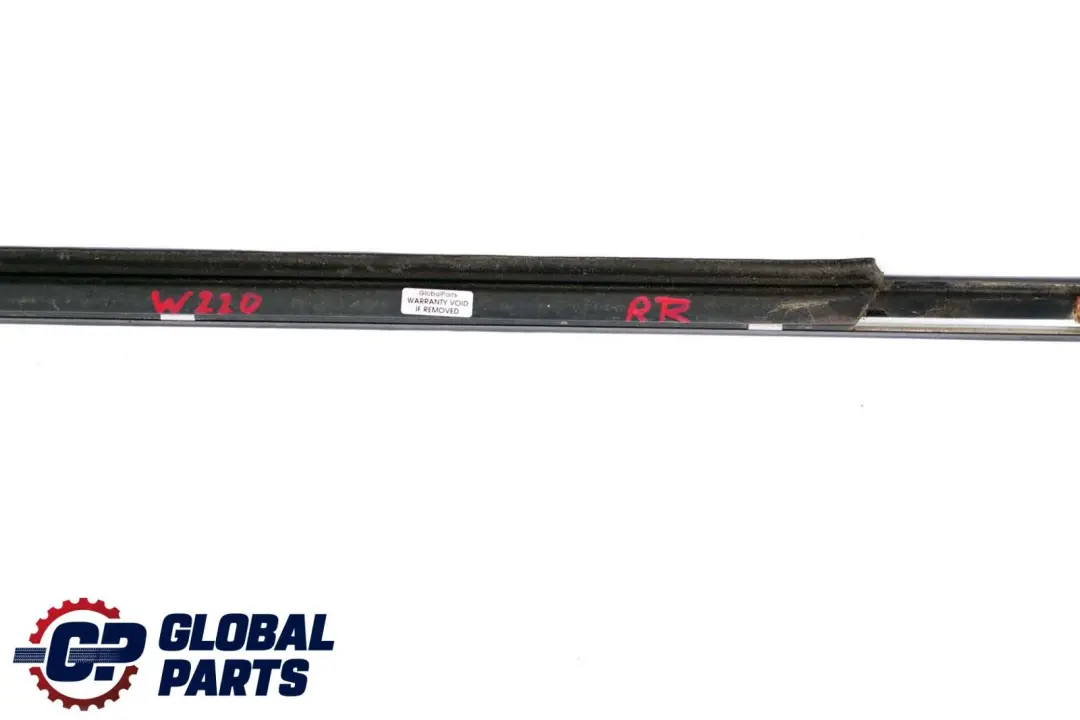 Mercedes-Benz S-Class W220 Rear Right Door O/S Weatherstrip Trim Strip to with Part number A2206900480 Mercedes-Benz S-Class W220 Rear Right Door O/S Weatherstrip Trim Strip - SKU A2206900480 - Part number A2206900480