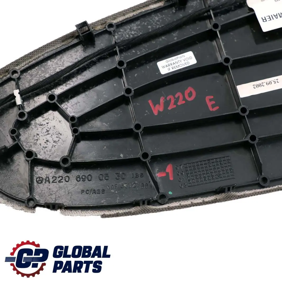 Mercedes-Benz S W220 Parcel Shelf Third Ttop Light Cover Panel Trim to with Part number A2206900530 Mercedes-Benz S W220 Parcel Shelf Third Ttop Light Cover Panel Trim - SKU A2206900530-1 - Part number A2206900530