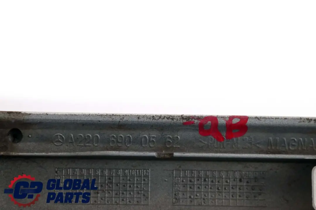 Front Left N/S Door Trim Molding Strip Chalcedonblau Blue to Mercedes S-Class W220 with Part number A2206900562 Mercedes S-Class W220 Front Left N/S Door Trim Molding Strip Chalcedonblau Blue - SKU A2206900562-QB - Part number A2206900562