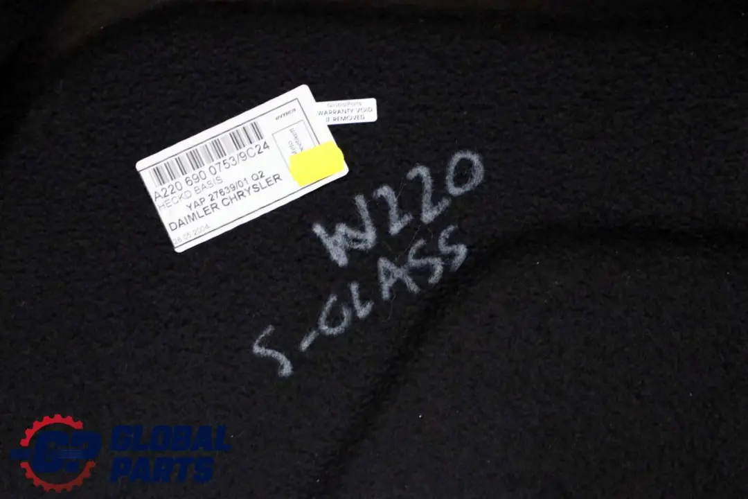 MERCEDES CLASSE S W220 Portabagagli Bagagliaio Carenatura Nero - SKU A2206900753 - Numero di parte A1697400270