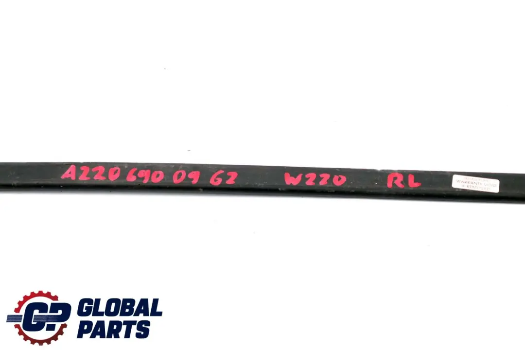 Left Door N/S Trim Strip Bottom Seal to Mercedes S-Class W220 Rear with Part number A2206900962 Mercedes S-Class W220 Rear Left Door N/S Trim Strip Bottom Seal - SKU A2206900962 - Part number A2206900962