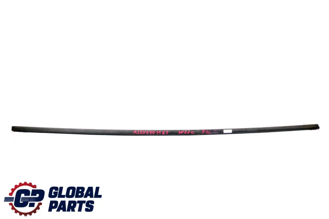 Front Left Door N/S Trim Strip Bottom Seal to Mercedes S-Class W220 with Part number A2206901162 Mercedes S-Class W220 Front Left Door N/S Trim Strip Bottom Seal - SKU A2206901162 - Part number A2206901162