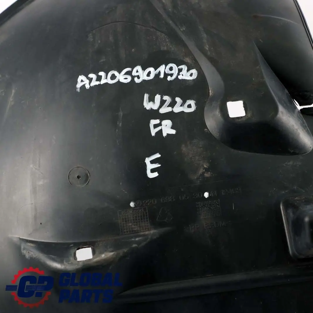 Mercedes-Benz S-Class W220 Front Left N/S Front Section Wheel Arch Trim Cover to with Part number A2206901930 Mercedes-Benz S-Class W220 Front Left N/S Front Section Wheel Arch Trim Cover - SKU A2206901930 - Part number A2206901930
