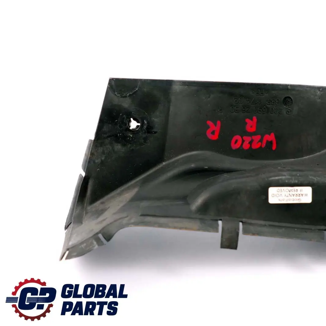 Mercedes-Benz S W220 Passaruota Copertura Anteriore Destro per con numero di parte A2206902630 Mercedes-Benz S W220 Passaruota Copertura Anteriore Destro - SKU A2206902630 - Numero di parte A2206902630