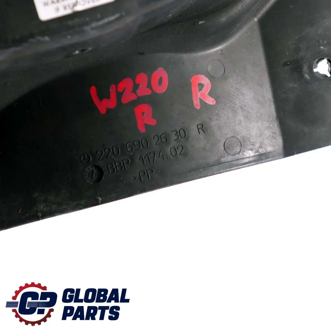 Mercedes-Benz S W220 Passaruota Copertura Anteriore Destro per con numero di parte A2206902630 Mercedes-Benz S W220 Passaruota Copertura Anteriore Destro - SKU A2206902630 - Numero di parte A2206902630