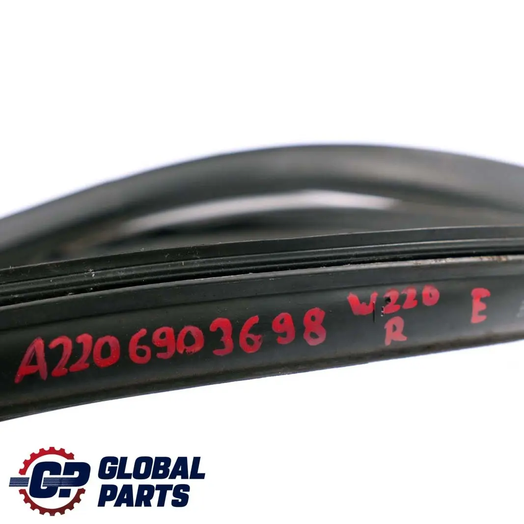 Mercedes-Benz S W220 Front Rear Right Door Seal Gasket Weatherstrip to with Part number A2206903698 Mercedes-Benz S W220 Front Rear Right Door Seal Gasket Weatherstrip - SKU A2206903698 - Part number A2206903698