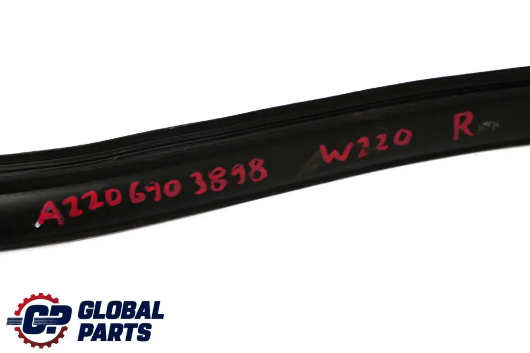 Front Rear Right Door O/S Seal Gasket Weatherstrip to Mercedes S W220 with Part number A2206903898 Mercedes S W220 Front Rear Right Door O/S Seal Gasket Weatherstrip - SKU A2206903898 - Part number A2206903898