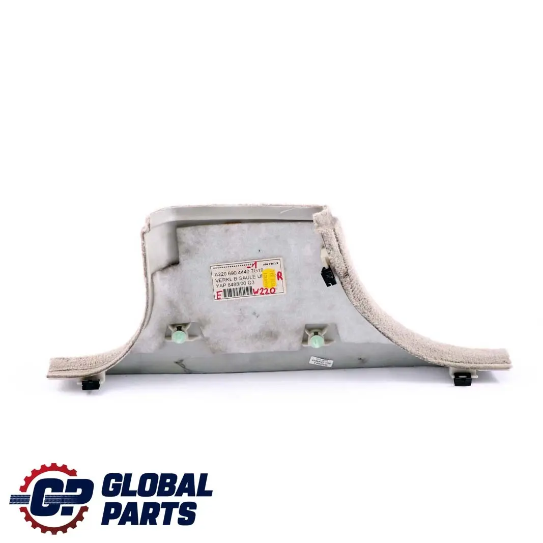 Mercedes-Benz S-Class W220 1 Column B-Pillar Trim Panel Right Grey to with Part number A2206904440 Mercedes-Benz S-Class W220 1 Column B-Pillar Trim Panel Right Grey - SKU A2206904440-1 - Part number A2206904440