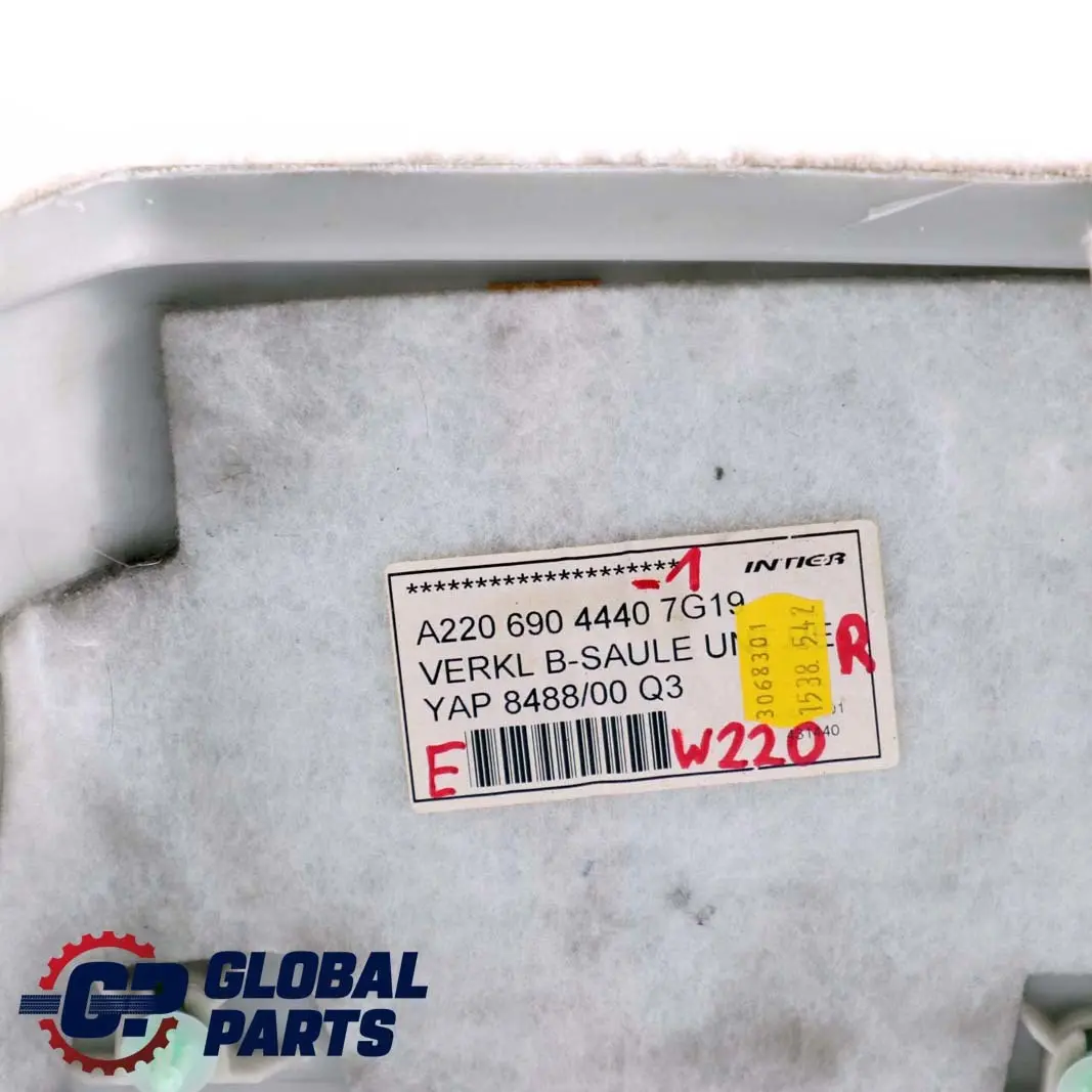 Mercedes S W220 Słup B Osłona Prawa Szara - SKU A2206904440-1 - Numer Części A2206904440