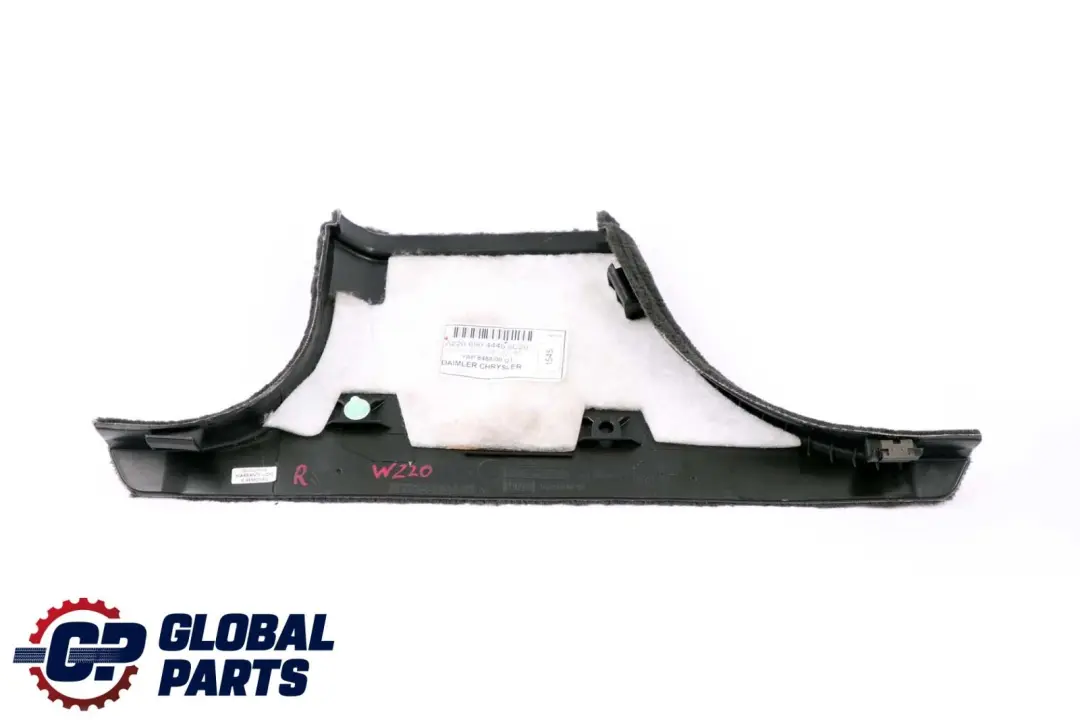 Mercedes-Benz S-Class W220 Column B-Pillar Trim Panel Right Black to with Part number A2206904440 Mercedes-Benz S-Class W220 Column B-Pillar Trim Panel Right Black - SKU A2206904440 - Part number A2206904440