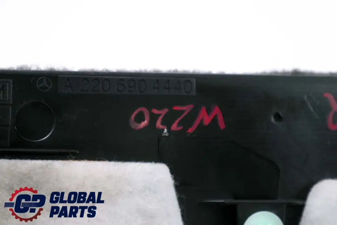 Mercedes-Benz S-Class W220 Column B-Pillar Trim Panel Right Black to with Part number A2206904440 Mercedes-Benz S-Class W220 Column B-Pillar Trim Panel Right Black - SKU A2206904440 - Part number A2206904440