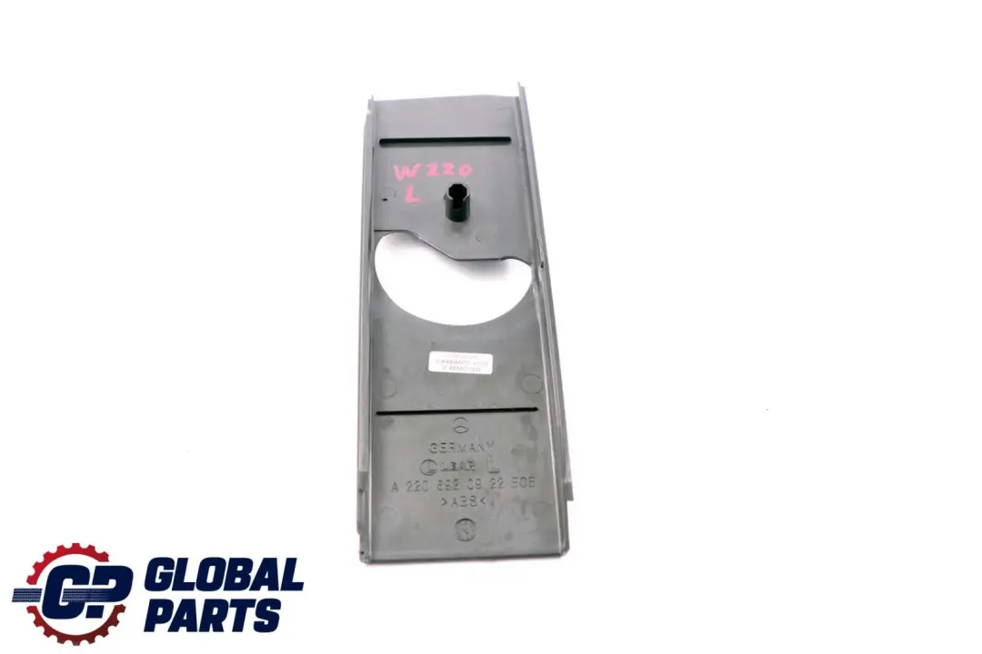 Mercedes S-Class W220 Panel Moldura Columna Pilar B Izquierdo Negro - SKU A2206920922 - Número de pieza A2206920922