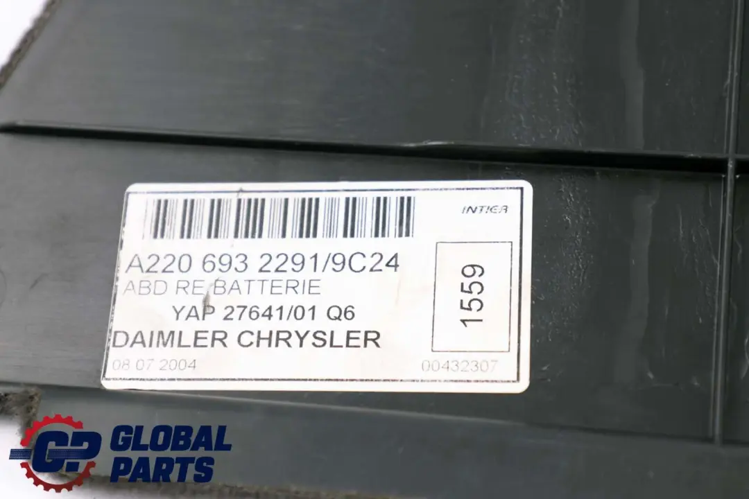 Mercedes-Benz S-Class W220 Rear Trunk Battery Cover Trim Panel to with Part number A2206932291 Mercedes-Benz S-Class W220 Rear Trunk Battery Cover Trim Panel - SKU A2206932291 - Part number A2206932291