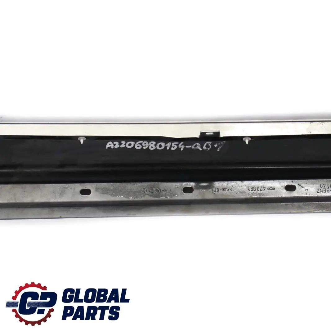 Mercedes W220 Faldon lateral del Umbral de Puerta Izquierda Chalcedonblau Azul - SKU A2206980154-QB1 - Número de pieza A2206980154
