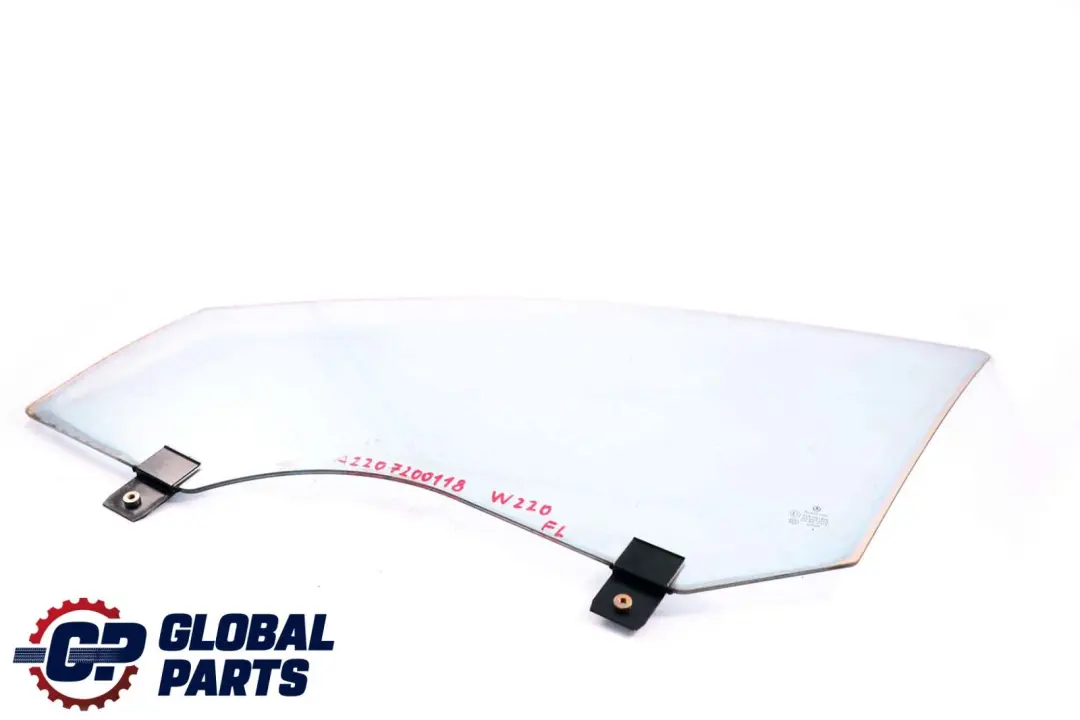 Mercedes-Benz S-Class W220 Front Left N/S Window Glass Green AS2 to with Part number A2207200118 Mercedes-Benz S-Class W220 Front Left N/S Window Glass Green AS2 - SKU A2207200118 - Part number A2207200118