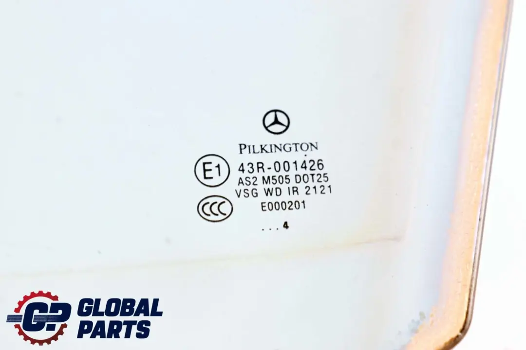 Mercedes-Benz S-Class W220 Front Left N/S Window Glass Green AS2 to with Part number A2207200118 Mercedes-Benz S-Class W220 Front Left N/S Window Glass Green AS2 - SKU A2207200118 - Part number A2207200118