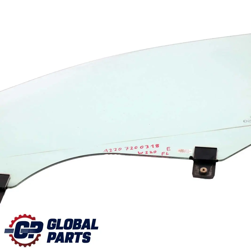 Mercedes W220 Front Window Glass Glazing Green AS2 Left N/S - SKU A2207200318 - Part number A2207200318