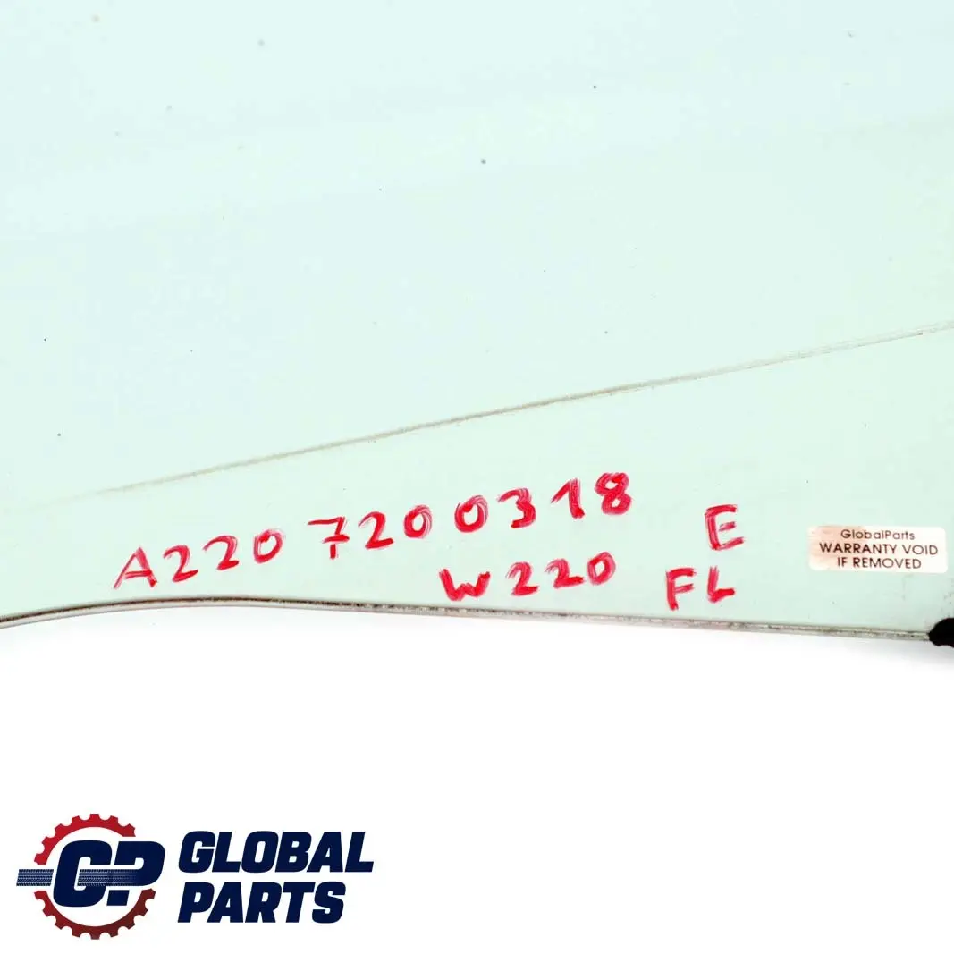 Mercedes W220 Front Window Glass Glazing Green AS2 Left N/S - SKU A2207200318 - Part number A2207200318
