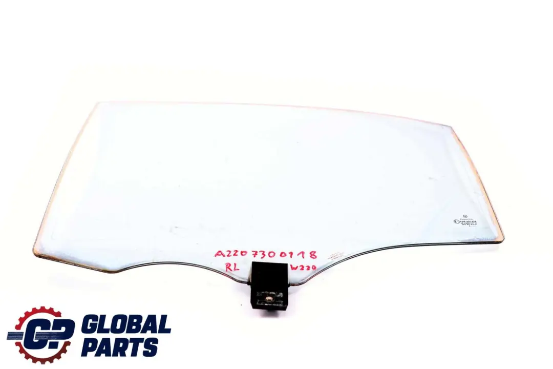 Mercedes-Benz S-Class W220 Rear Left N/S Window Glass Green AS2 to with Part number A2207300118 Mercedes-Benz S-Class W220 Rear Left N/S Window Glass Green AS2 - SKU A2207300118 - Part number A2207300118