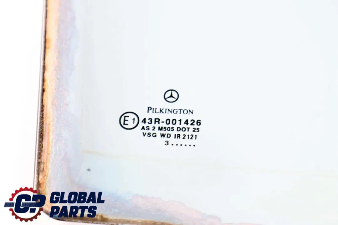 Mercedes-Benz S-Class W220 Rear Right O/S Window Glass Green AS2 to with Part number A2207300218 Mercedes-Benz S-Class W220 Rear Right O/S Window Glass Green AS2 - SKU A2207300218 - Part number A2207300218