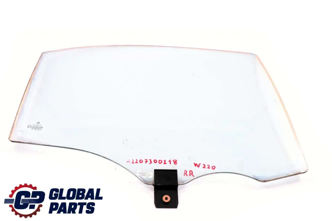 Mercedes-Benz S-Class W220 Rear Right O/S Window Glass Green AS2 to with Part number A2207300218 Mercedes-Benz S-Class W220 Rear Right O/S Window Glass Green AS2 - SKU A2207300218 - Part number A2207300218