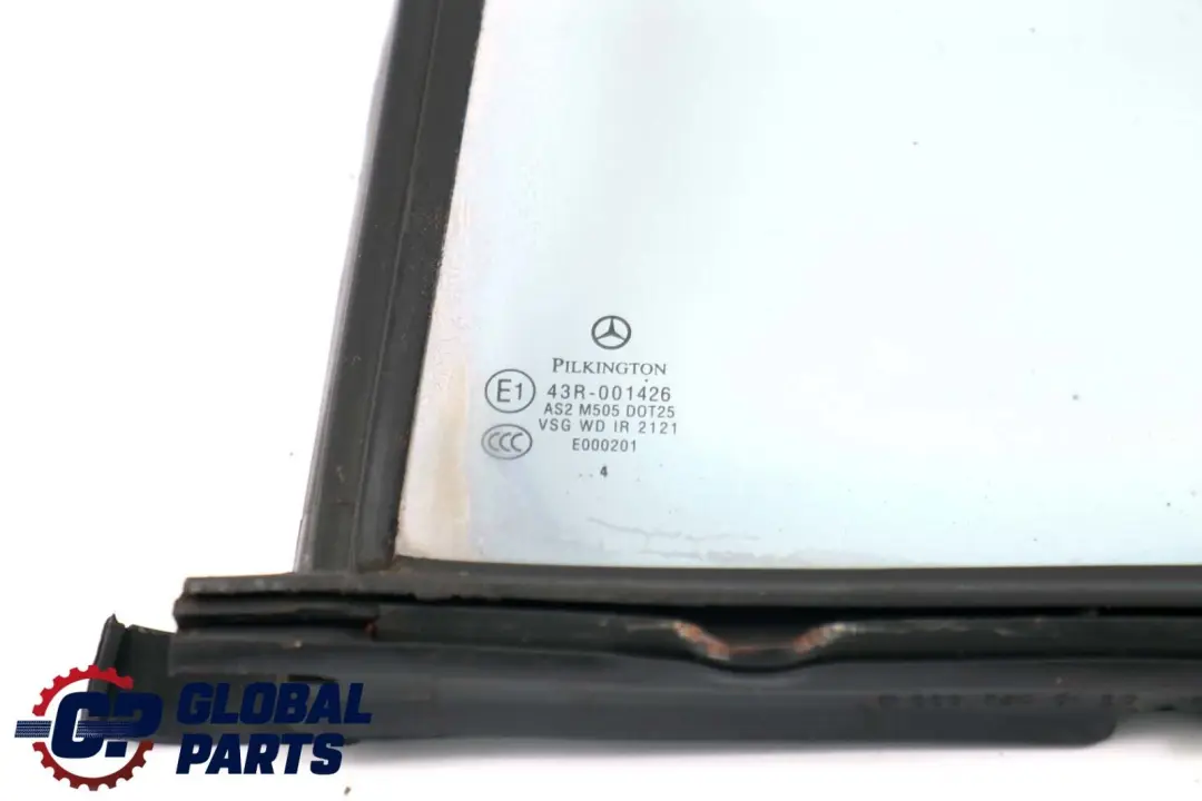 Left N/S Side Window Green Glass AS2 to Mercedes S-Class W220 Rear with Part number A2207300320 Mercedes S-Class W220 Rear Left N/S Side Window Green Glass AS2 - SKU A2207300320 - Part number A2207300320