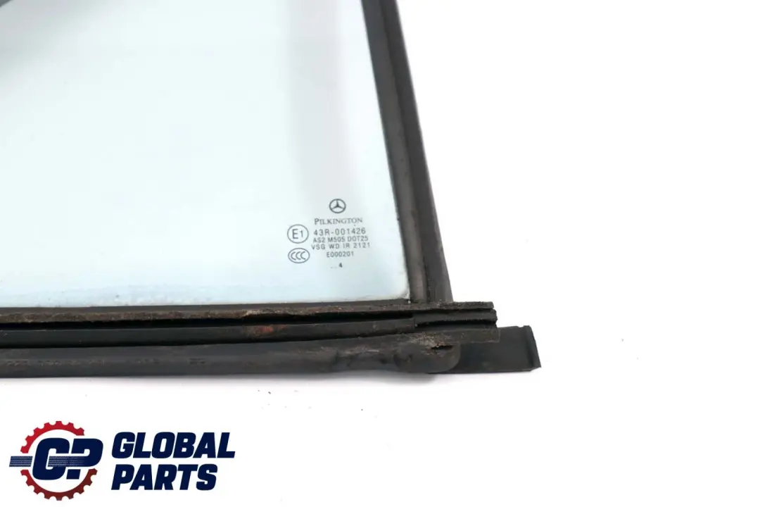 Right O/S Side Window Green Glass AS2 to Mercedes S-Class W220 Rear with Part number A2207300420 Mercedes S-Class W220 Rear Right O/S Side Window Green Glass AS2 - SKU A2207300420 - Part number A2207300420