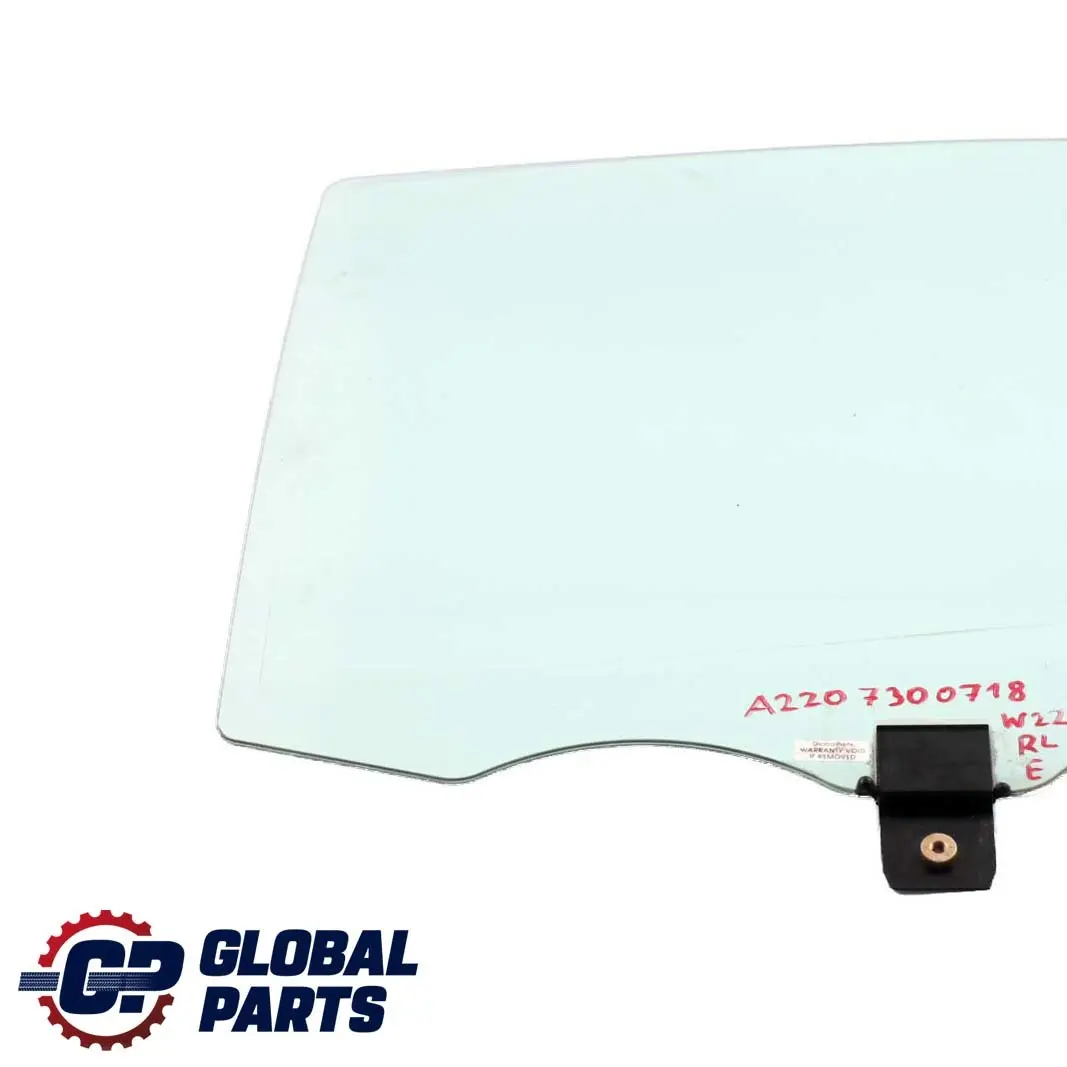 Mercedes W220 Rear Left N/S Window Glass Green AS2 - SKU A2207300718 - Part number A2207300718