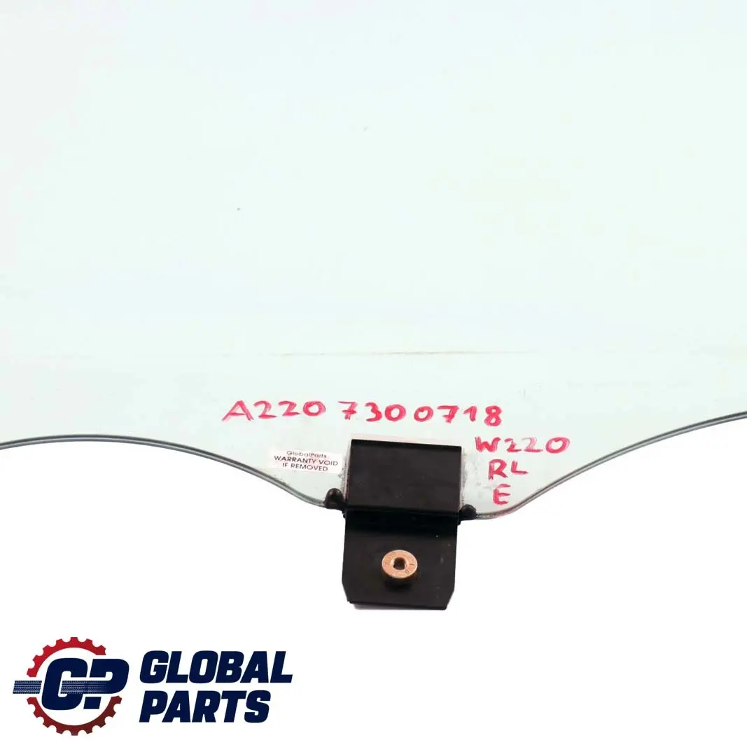 Mercedes W220 Rear Left N/S Window Glass Green AS2 - SKU A2207300718 - Part number A2207300718