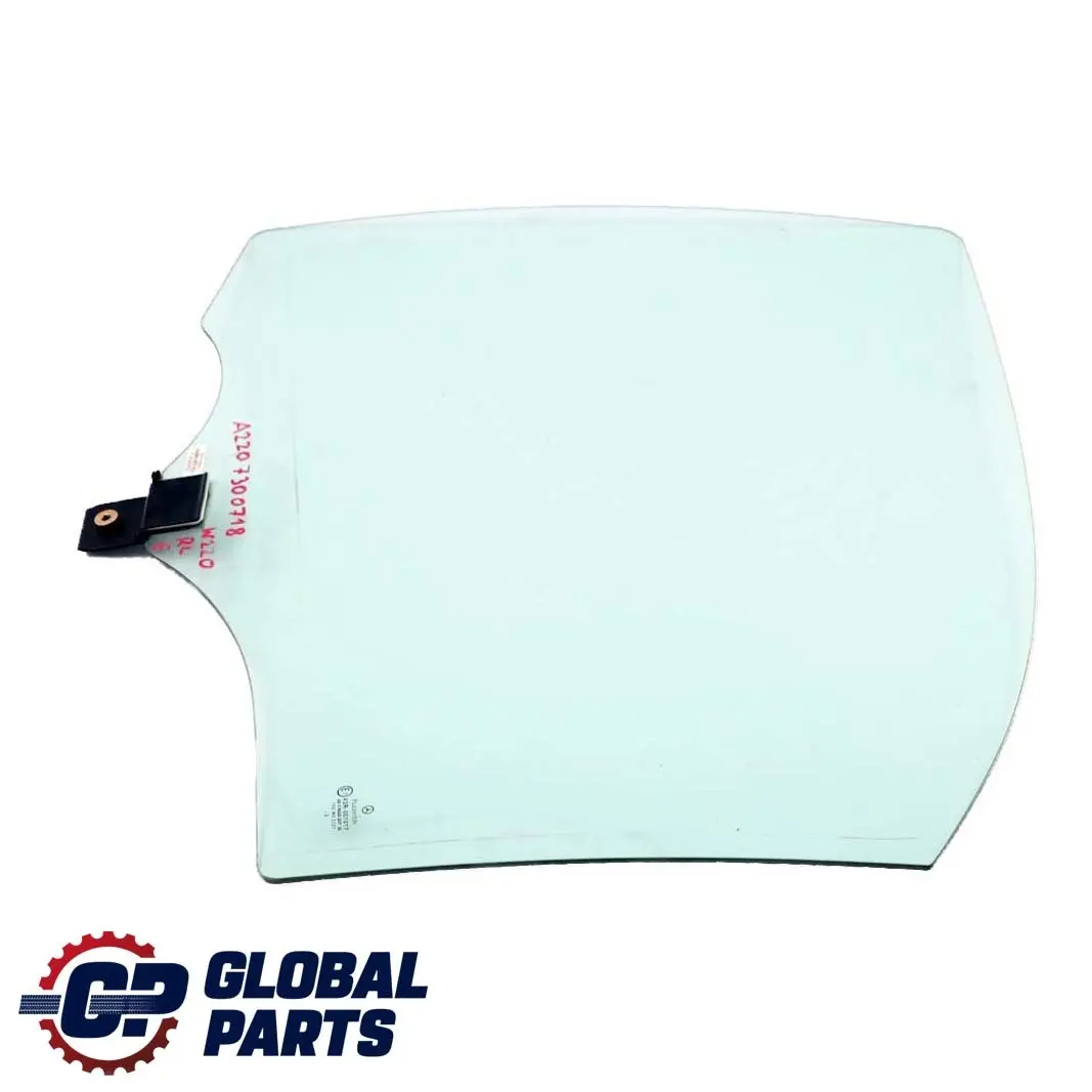 Mercedes W220 Rear Left N/S Window Glass Green AS2 - SKU A2207300718 - Part number A2207300718