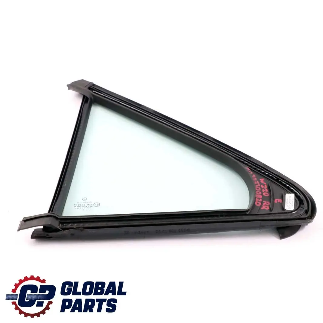 Posteriore Destra Fisso Vetro Verde AS2 per Mercedes W220 con numero di parte A2207300820 Mercedes W220 Posteriore Destra Fisso Vetro Verde AS2 - SKU A2207300820 - Numero di parte A2207300820