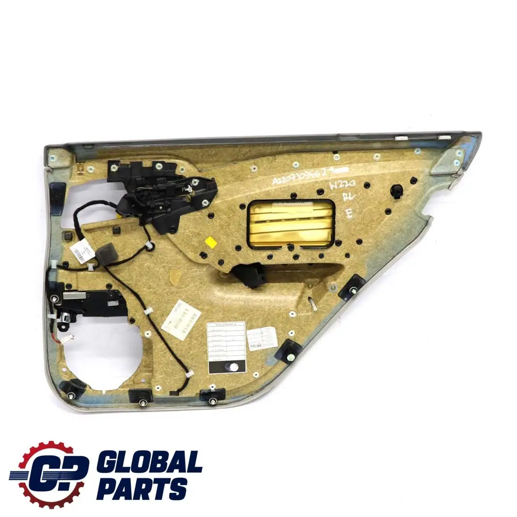 Mercedes-Benz S-Class W220 Rear Left N/S Door Card Trim Panel Leather Grey to with Part number A2207309562 Mercedes-Benz S-Class W220 Rear Left N/S Door Card Trim Panel Leather Grey - SKU A2207309562-1 - Part number A2207309562