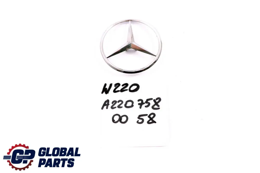 Mercedes-Benz S-Klasse W220 Hinten Kofferraum Emblem Logo für mit Teilenummer A2207580058 Mercedes-Benz S-Klasse W220 Hinten Kofferraum Emblem Logo - SKU A2207580058 - Teilenummer A2207580058