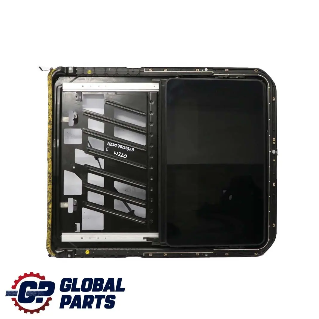 Mercedes-Benz S-Class W220 Sliding Roof Sunroof Mechanism Window Glass to with Part number A2207800829 Mercedes-Benz S-Class W220 Sliding Roof Sunroof Mechanism Window Glass - SKU A2207800829 - Part number A2207800829