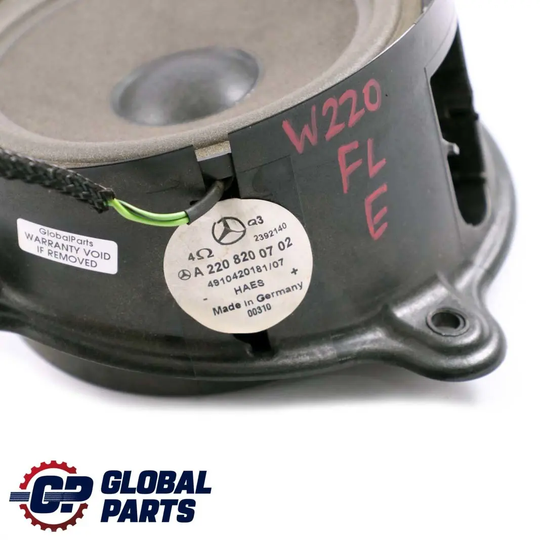  Mercedes-Benz S-Class W220 Front Left N/S Door Loudspeaker Speaker - SKU A2208200702 - Part number A2208200702