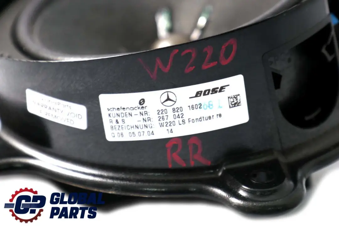  Mercedes-Benz S-Class W220 Rear Right O/S Door Loudspeaker Speaker - SKU A2208201602 - Part number A2208201602