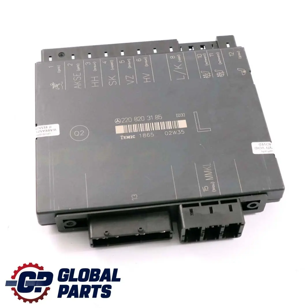 Mercedes-Benz S W220 Sitz Memory Steuergerät Modul Vorne Links für mit Teilenummer A2208203185 Mercedes-Benz S W220 Sitz Memory Steuergerät Modul Vorne Links - SKU A2208203185 - Teilenummer A2208203185