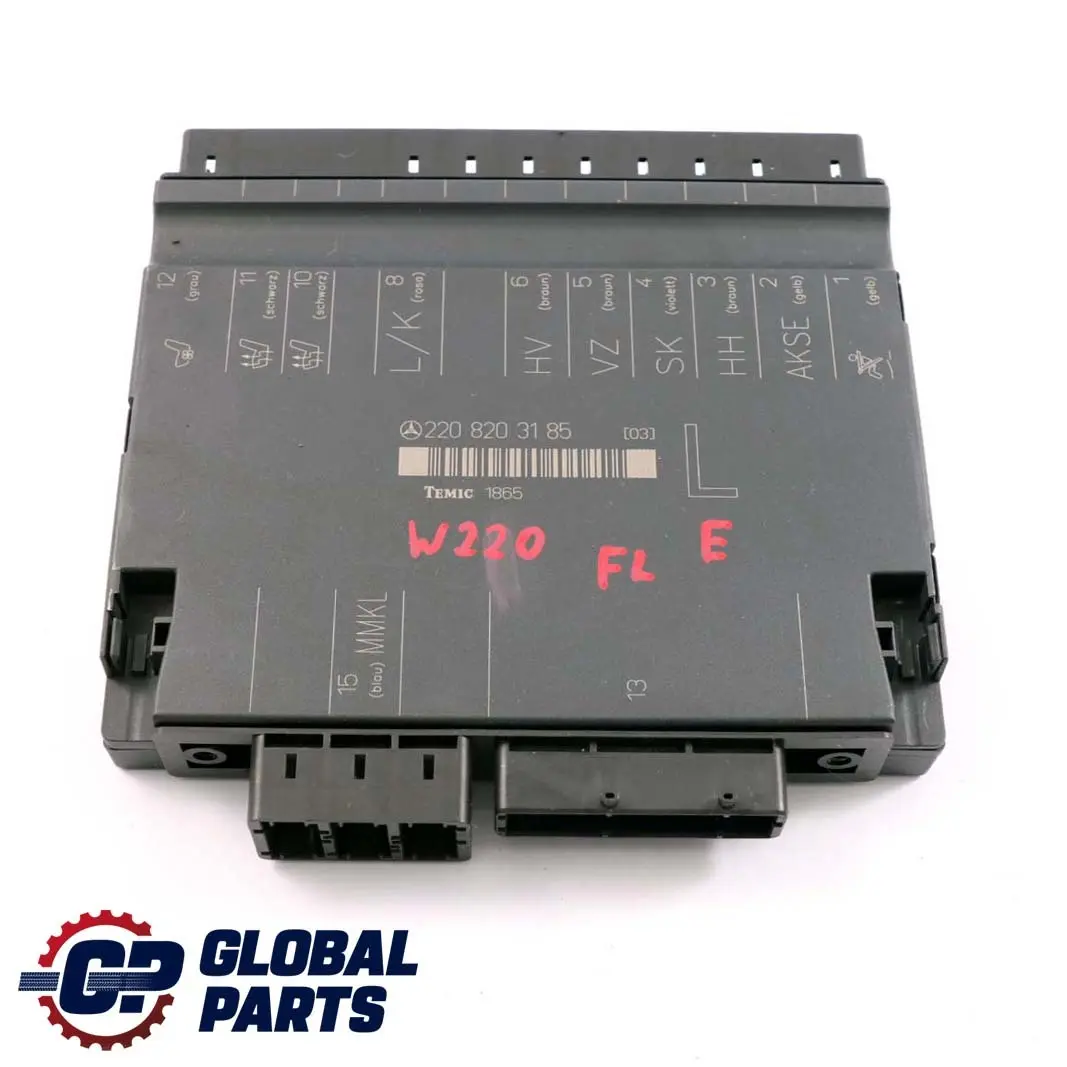 Mercedes-Benz S W220 Seat Memory Control Unit Module Front Left to with Part number A2208203185 Mercedes-Benz S W220 Seat Memory Control Unit Module Front Left - SKU A2208203185 - Part number A2208203185
