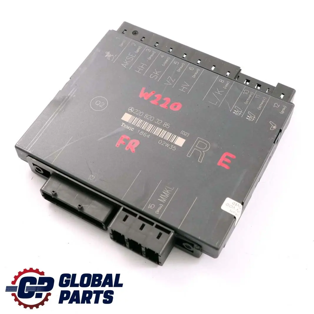 Mercedes-Benz S W220 Seat Memory Control Unit Module Front Right to with Part number A2208203285 Mercedes-Benz S W220 Seat Memory Control Unit Module Front Right - SKU A2208203285 - Part number A2208203285