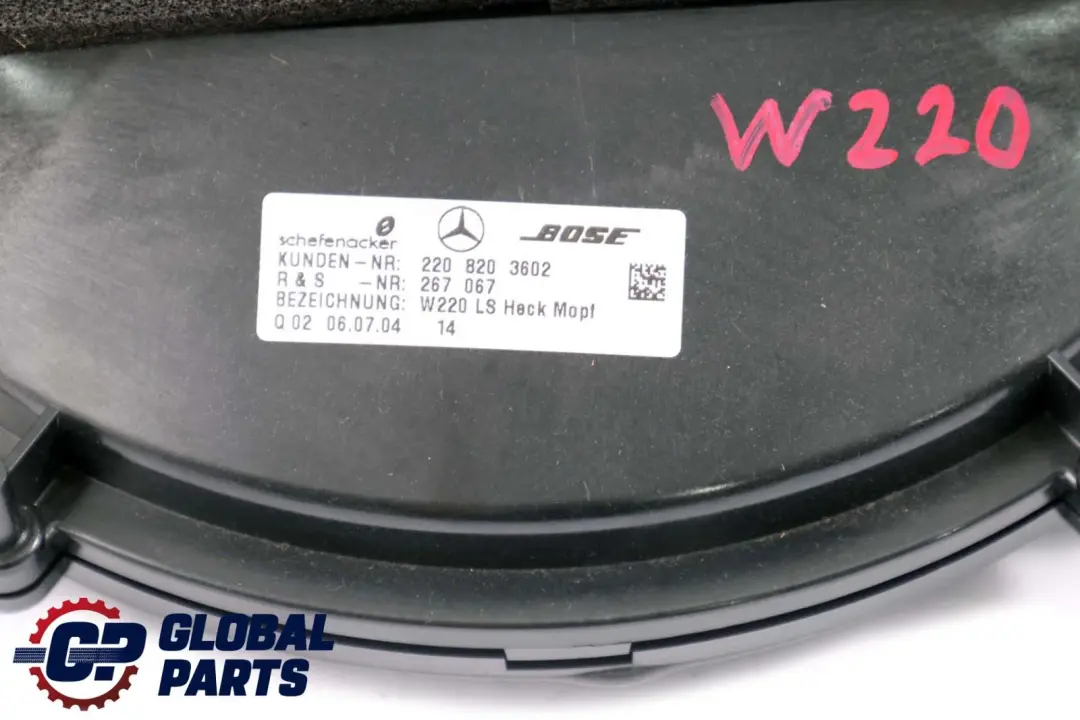 Mercedes-Benz S-Klasse W220 Hinter Deck Regal Subwoofer Tieftöner für mit Teilenummer A2208203602 Mercedes-Benz S-Klasse W220 Hinter Deck Regal Subwoofer Tieftöner - SKU A2208203602 - Teilenummer A2208203602